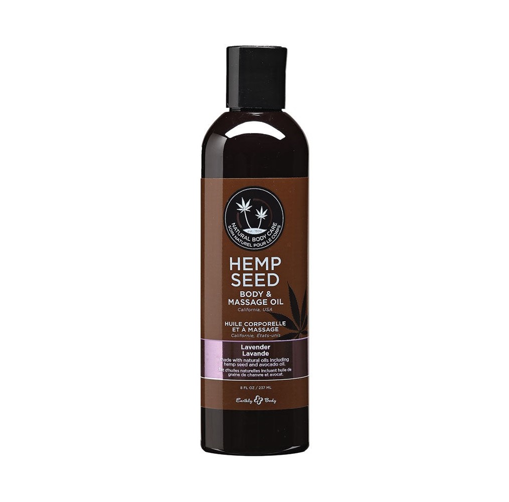 Earthly Body Hemp Seed Massage & Body Oil-Lavender 8oz